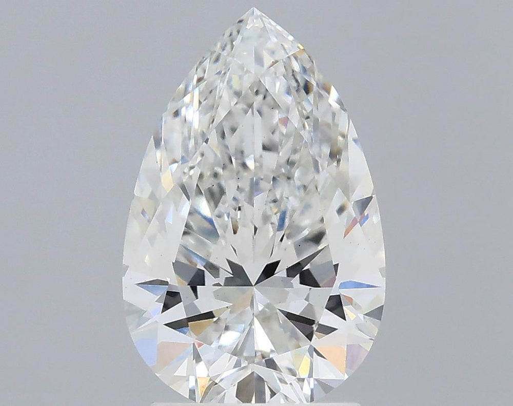 2.31 Carat Pear Lab Diamond with  Cut Diamond in 14KT  view 1
