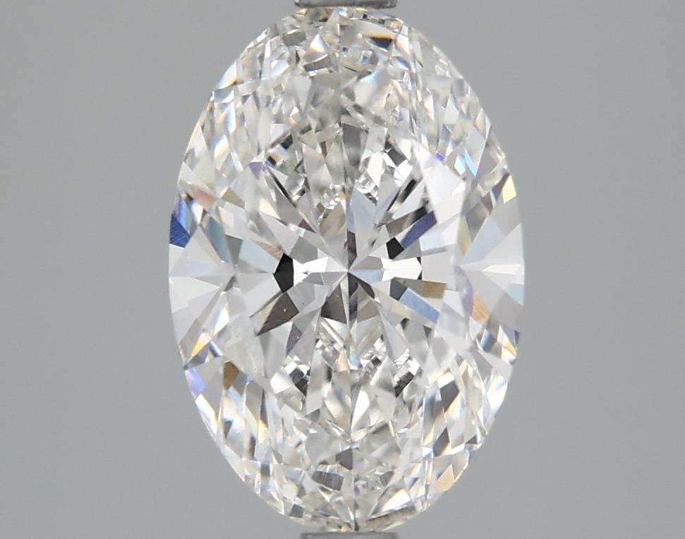 2.46 Carat Oval Lab Diamond with  Cut Diamond in 14KT  view 1
