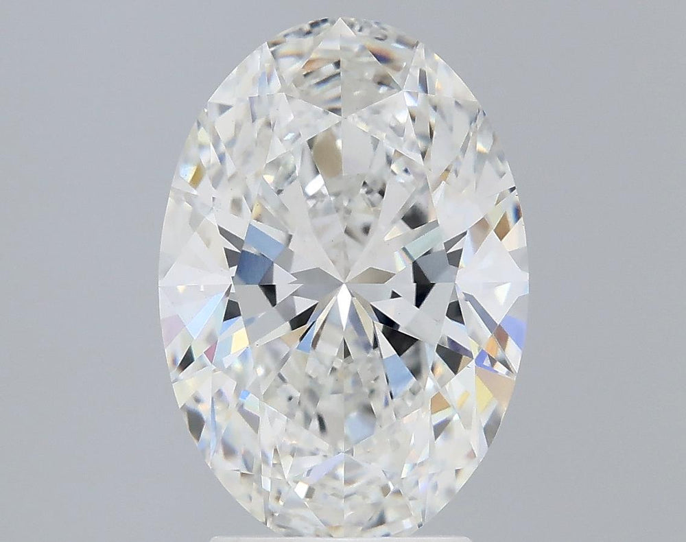3.23 Carat Oval Lab Diamond with  Cut Diamond in 14KT  view 1
