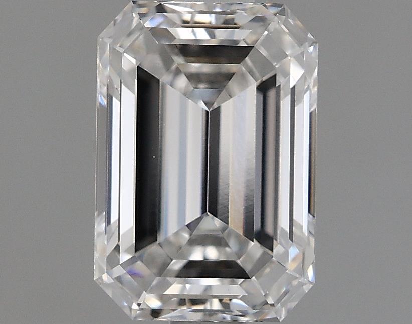 1.6 Carat Emerald Lab Diamond with  Cut Diamond in 14KT  view 1
