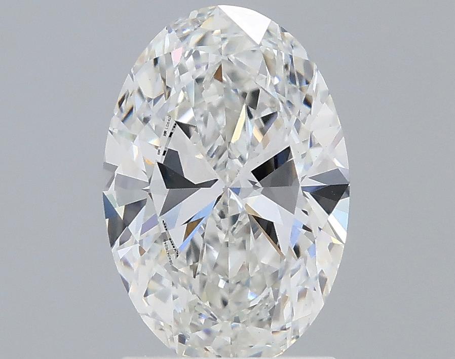 1.6 Carat Oval Lab Diamond with  Cut Diamond in 14KT  view 1
