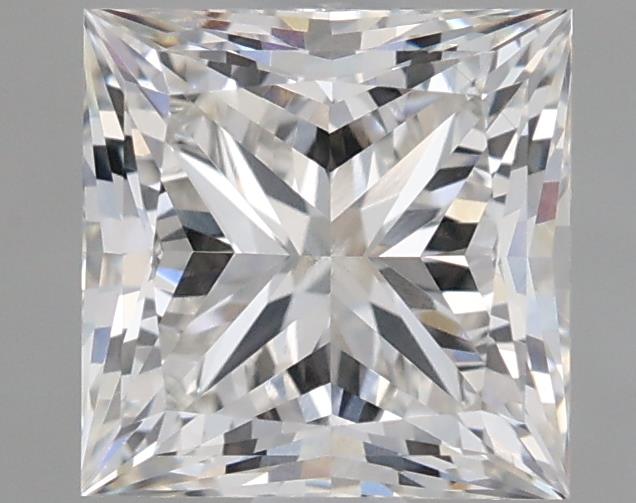 1.74 Carat Princess Lab Diamond with  Cut Diamond in 14KT  view 1
