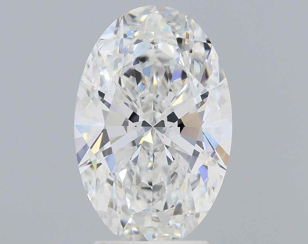3.1 Carat Oval Lab Diamond with  Cut Diamond in 14KT  view 1
