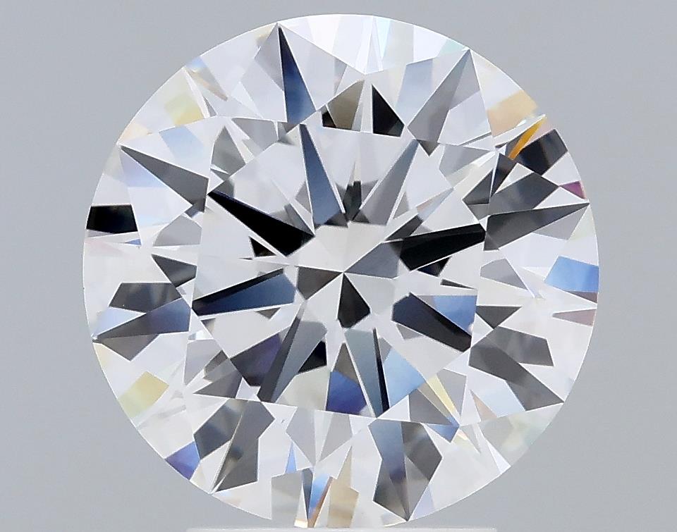 3.6 Carat Round Lab Diamond with  Cut Diamond in 14KT  view 1
