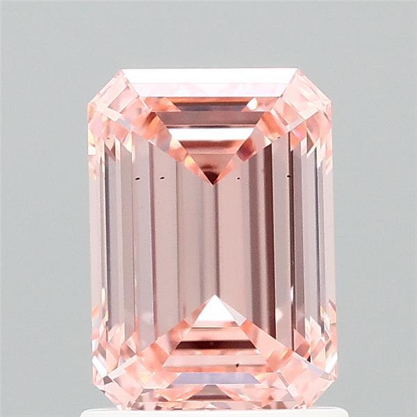 1.5 Carat Emerald Lab Diamond with  Cut Diamond in 14KT  view 1
