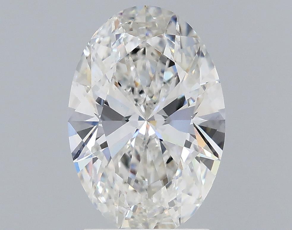 2.1 Carat Oval Lab Diamond with  Cut Diamond in 14KT  view 1

