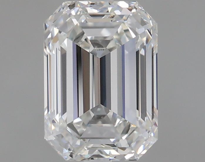 1.52 Carat Emerald Lab Diamond with  Cut Diamond in 14KT  view 1
