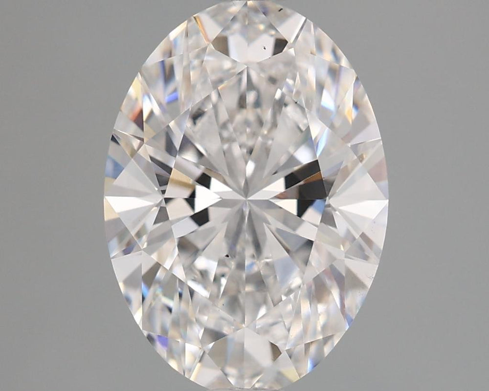 3.06 Carat Oval Lab Diamond with  Cut Diamond in 14KT  view 1
