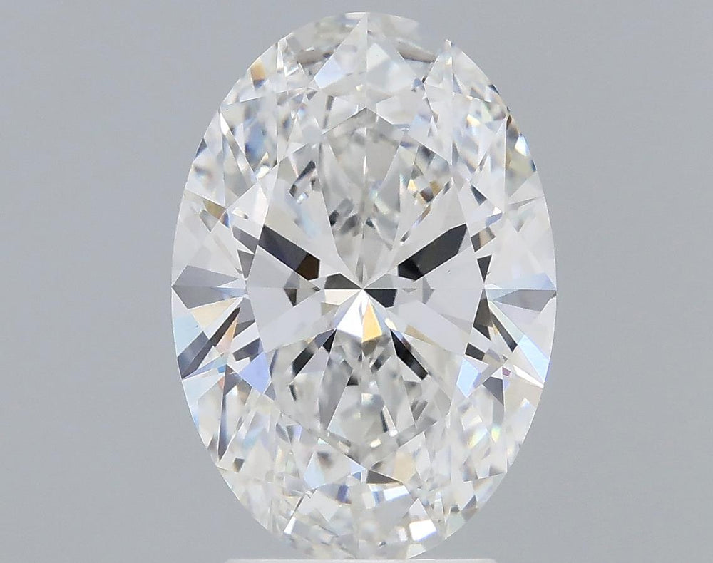 3.1 Carat Oval Lab Diamond with  Cut Diamond in 14KT  view 1
