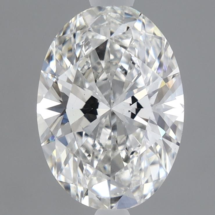 1.46 Carat Oval Lab Diamond with  Cut Diamond in 14KT  view 1
