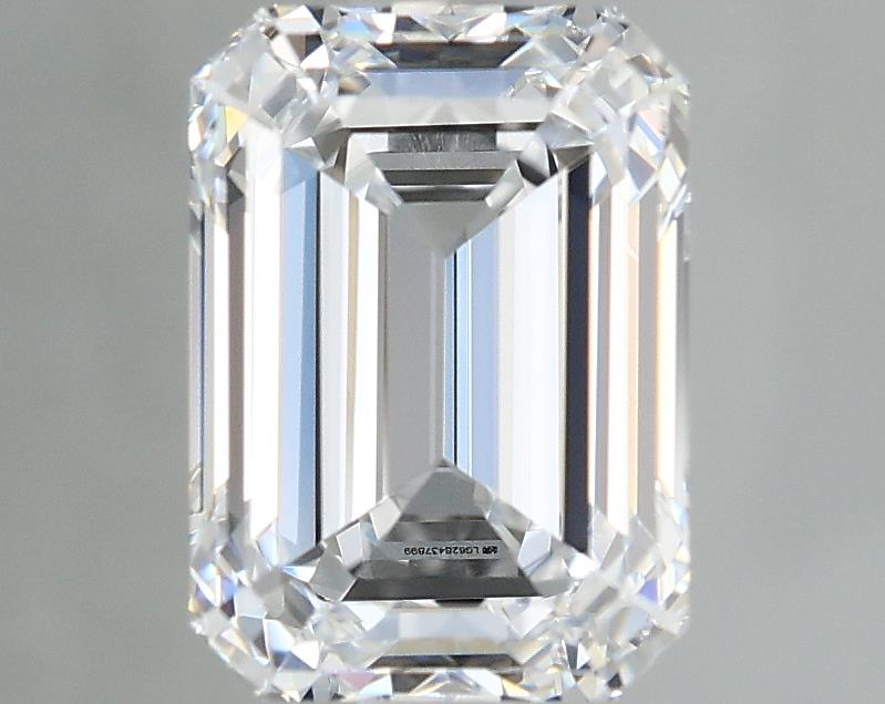 2.18 Carat Emerald Lab Diamond with  Cut Diamond in 14KT  view 1
