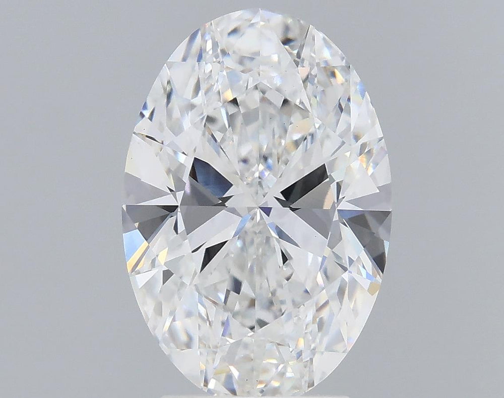 3.1 Carat Oval Lab Diamond with  Cut Diamond in 14KT  view 1
