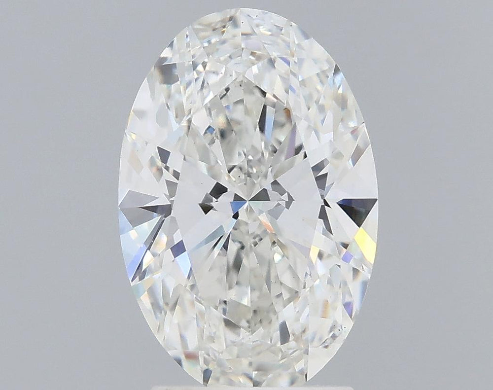 2.44 Carat Oval Lab Diamond with  Cut Diamond in 14KT  view 1
