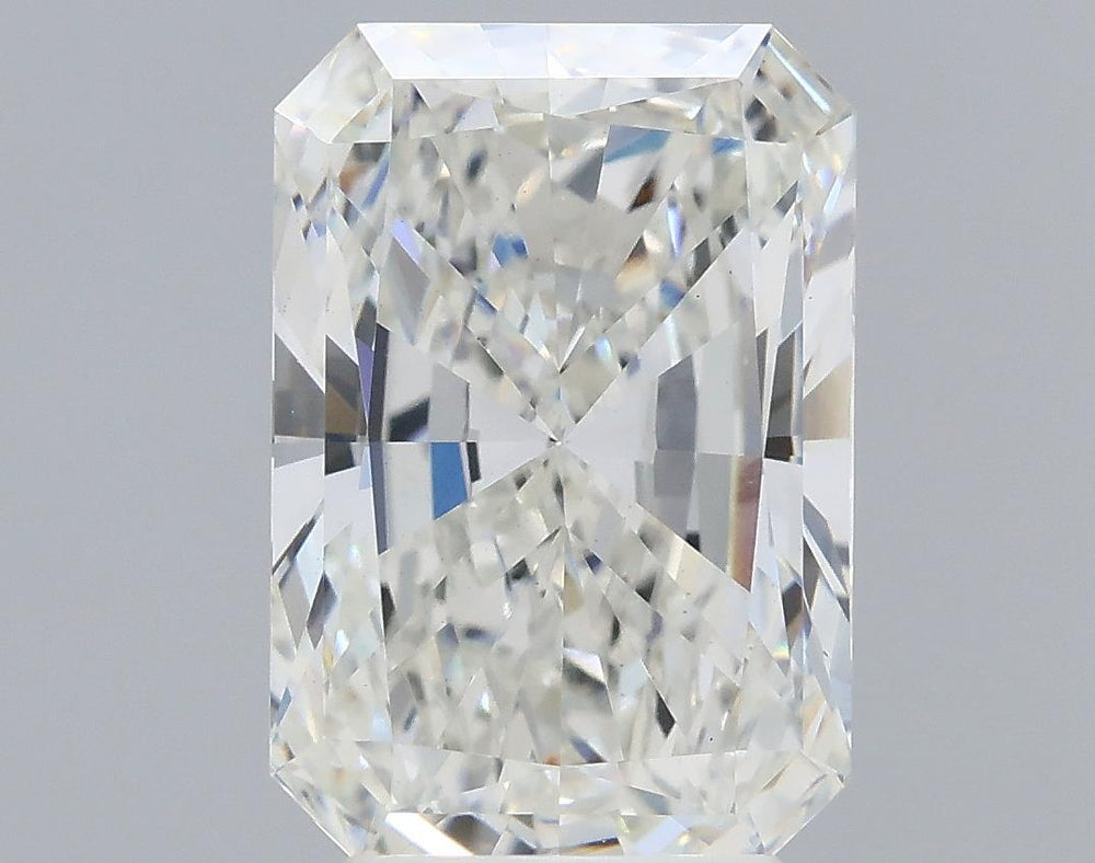 4.0 Carat Radiant Lab Diamond with  Cut Diamond in 14KT  view 1
