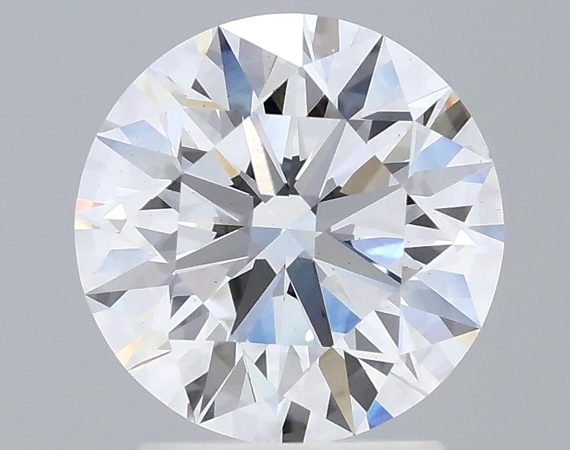 3.51 Carat Round Lab Diamond with  Cut Diamond in 14KT  view 1
