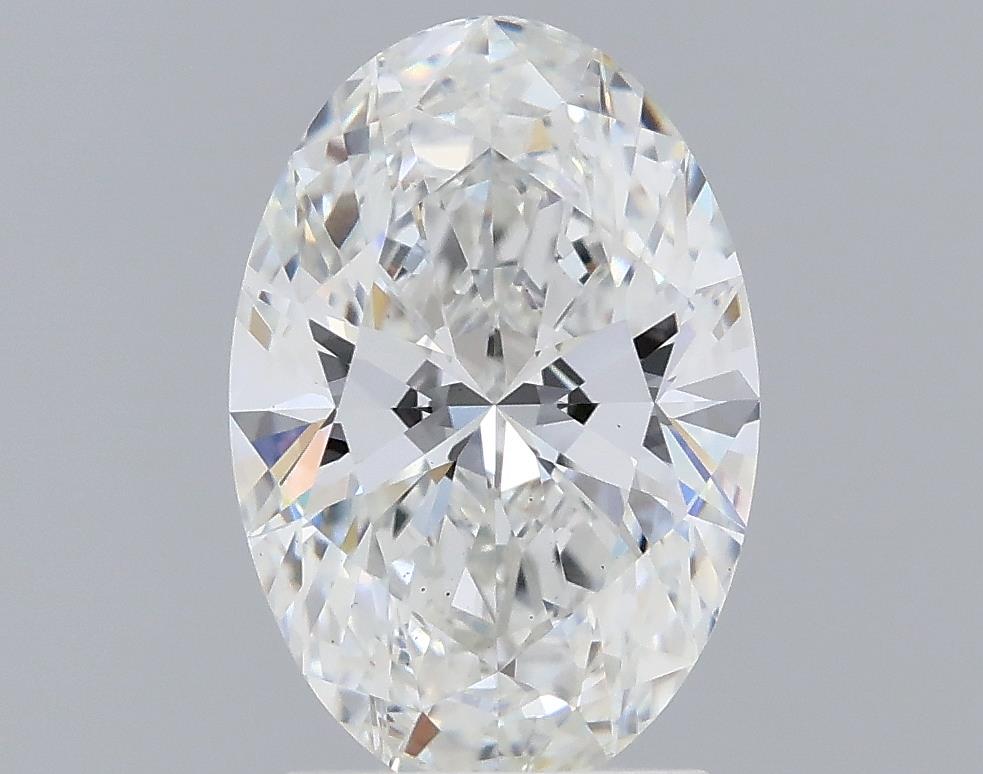 2.1 Carat Oval Lab Diamond with  Cut Diamond in 14KT  view 1
