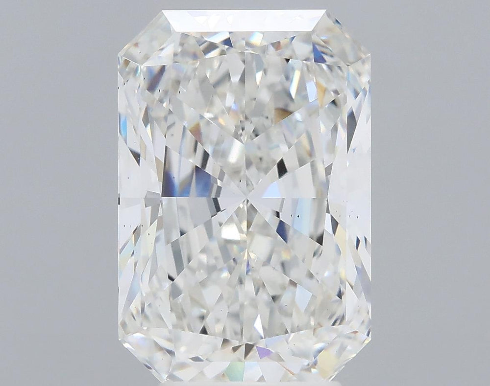 5.05 Carat Radiant Lab Diamond with  Cut Diamond in 14KT  view 1
