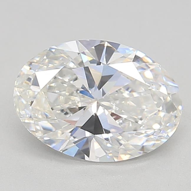 1.6 Carat Oval Lab Diamond with  Cut Diamond in 14KT  view 1
