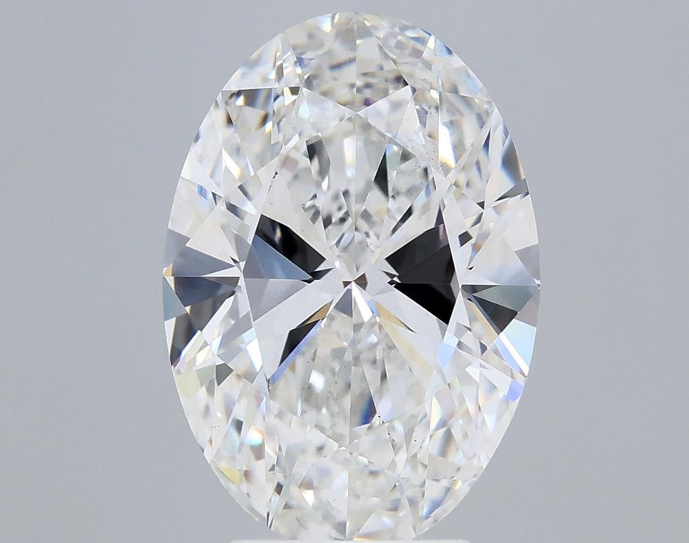 4.05 Carat Oval Lab Diamond with  Cut Diamond in 14KT  view 1
