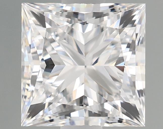 1.5 Carat Princess Lab Diamond with  Cut Diamond in 14KT  view 1
