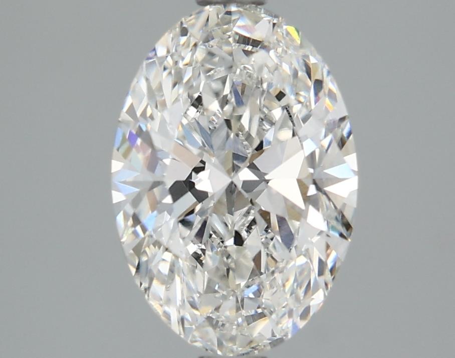 2.21 Carat Oval Lab Diamond with  Cut Diamond in 14KT  view 1

