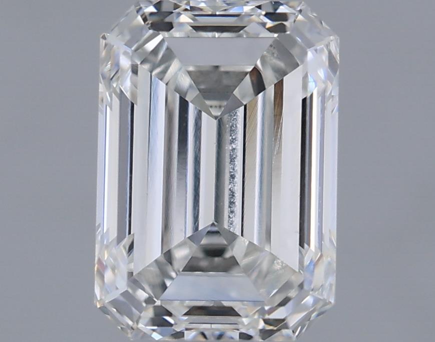 1.56 Carat Emerald Lab Diamond with  Cut Diamond in 14KT  view 1
