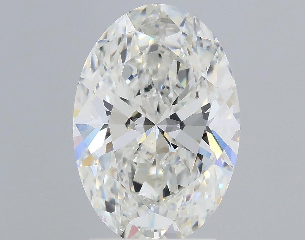 2.53 Carat Oval Lab Diamond with  Cut Diamond in 14KT  view 1
