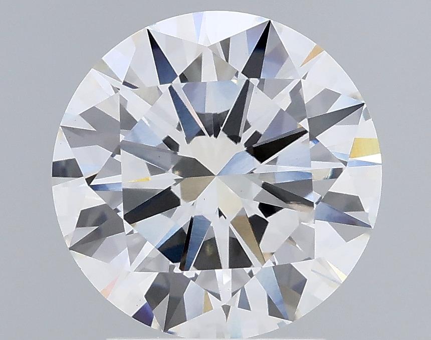 2.6 Carat Round Lab Diamond with  Cut Diamond in 14KT  view 1
