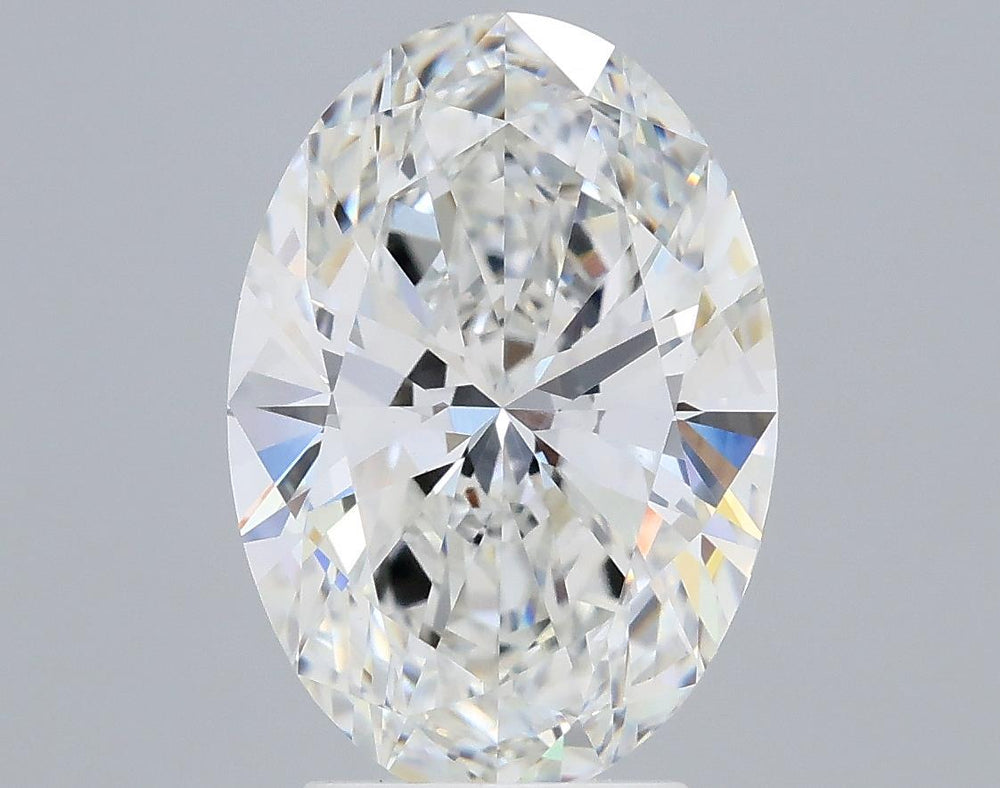 3.29 Carat Oval Lab Diamond with  Cut Diamond in 14KT  view 1
