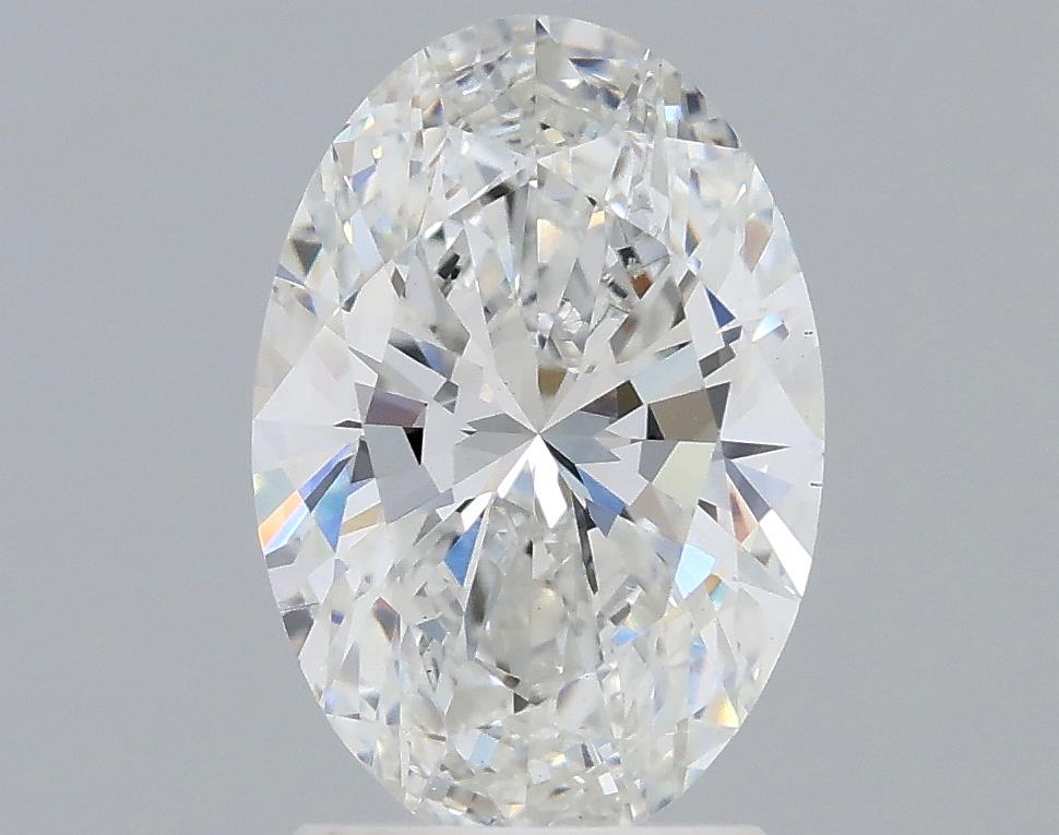 2.07 Carat Oval Lab Diamond with  Cut Diamond in 14KT  view 1
