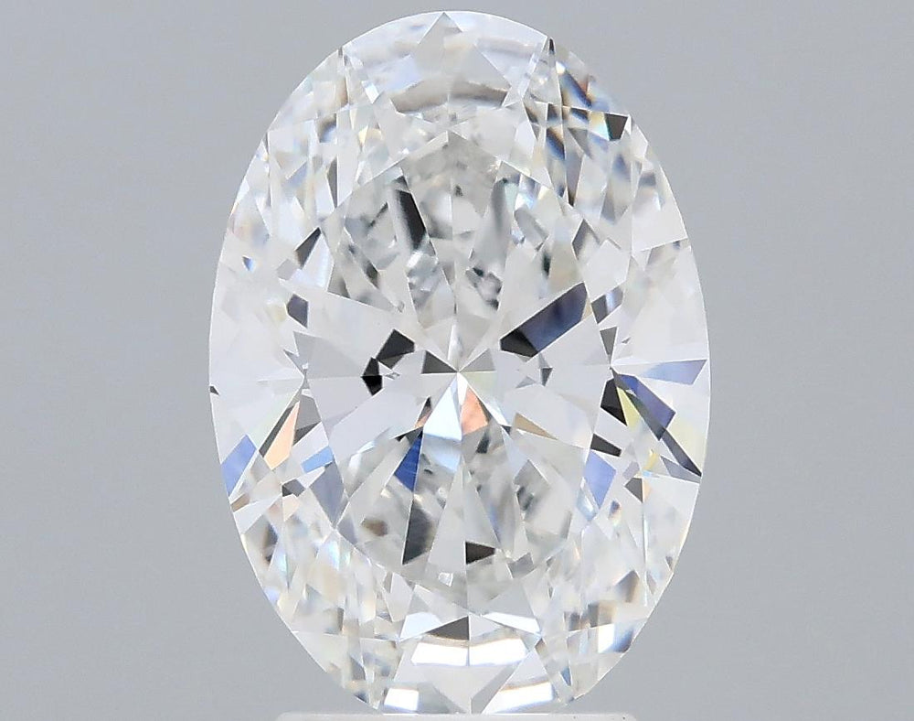 3.1 Carat Oval Lab Diamond with  Cut Diamond in 14KT  view 1
