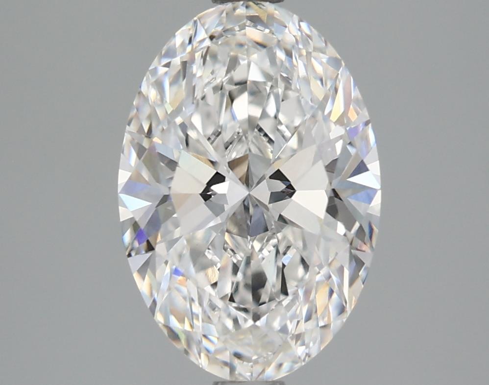 2.42 Carat Oval Lab Diamond with  Cut Diamond in 14KT  view 1
