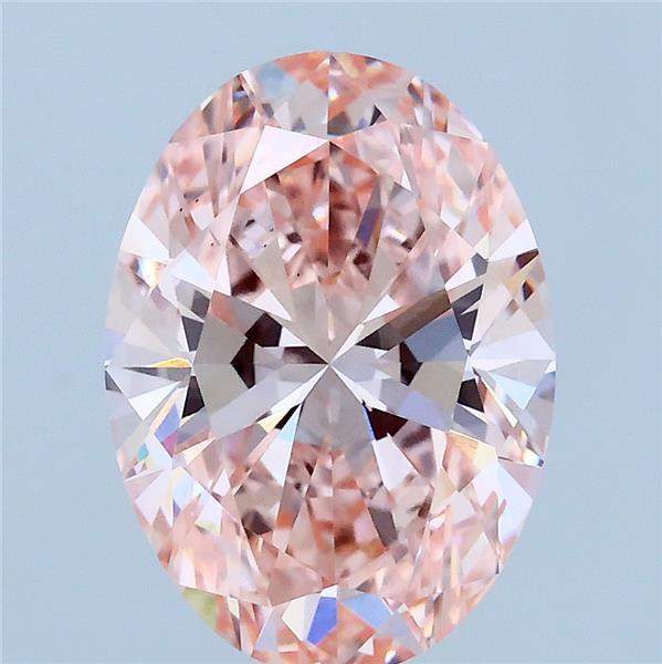 3.0 Carat Oval Lab Diamond with  Cut Diamond in 14KT  view 1
