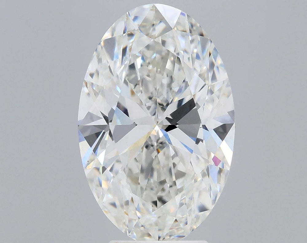 5.03 Carat Oval Lab Diamond with  Cut Diamond in 14KT  view 1

