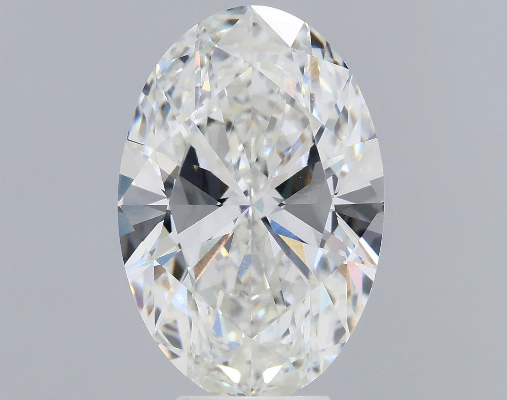 6.03 Carat Oval Lab Diamond with  Cut Diamond in 14KT  view 1
