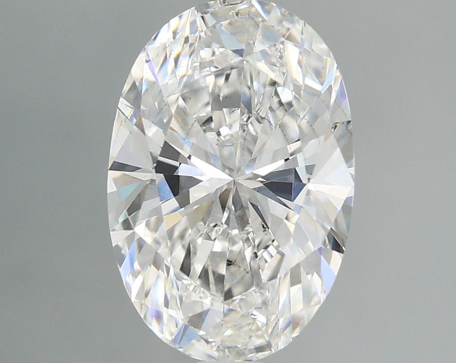 2.05 Carat Oval Lab Diamond with  Cut Diamond in 14KT  view 1

