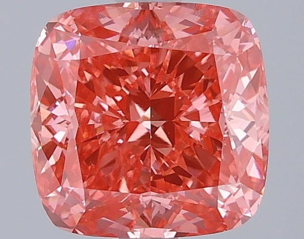 2.06 Carat Cushion Lab Diamond with  Cut Diamond in 14KT  view 1
