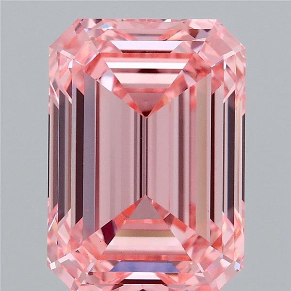 4.2 Carat Emerald Lab Diamond with  Cut Diamond in 14KT  view 1
