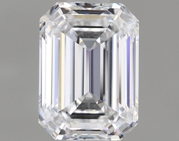 1.5 Carat Emerald Lab Diamond with  Cut Diamond in 14KT  view 1
