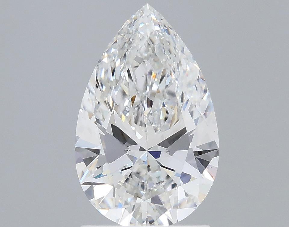 1.53 Carat Pear Lab Diamond with  Cut Diamond in 14KT  view 1
