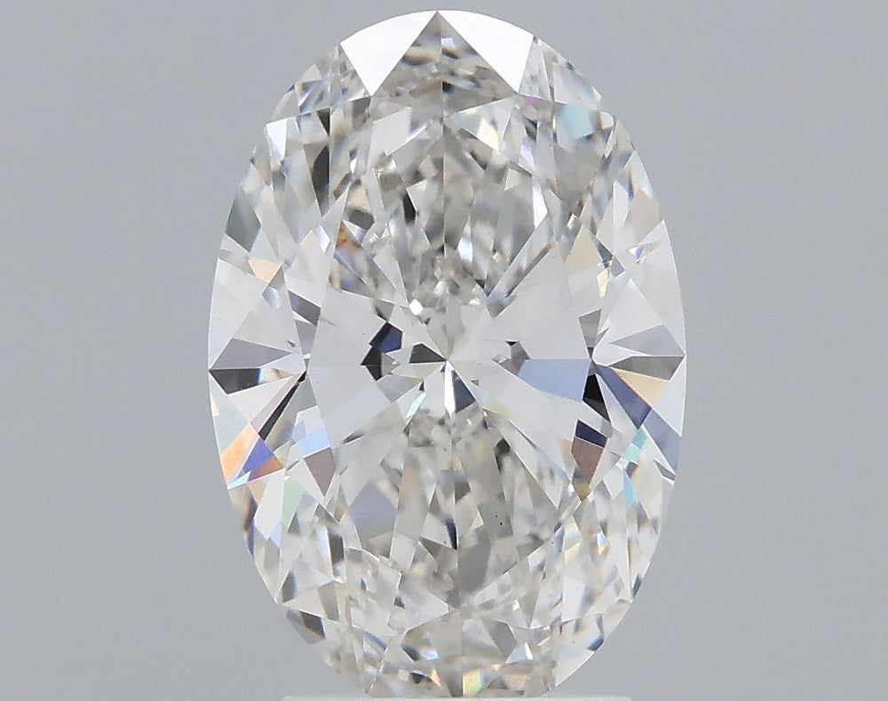 2.79 Carat Oval Lab Diamond with  Cut Diamond in 14KT  view 1
