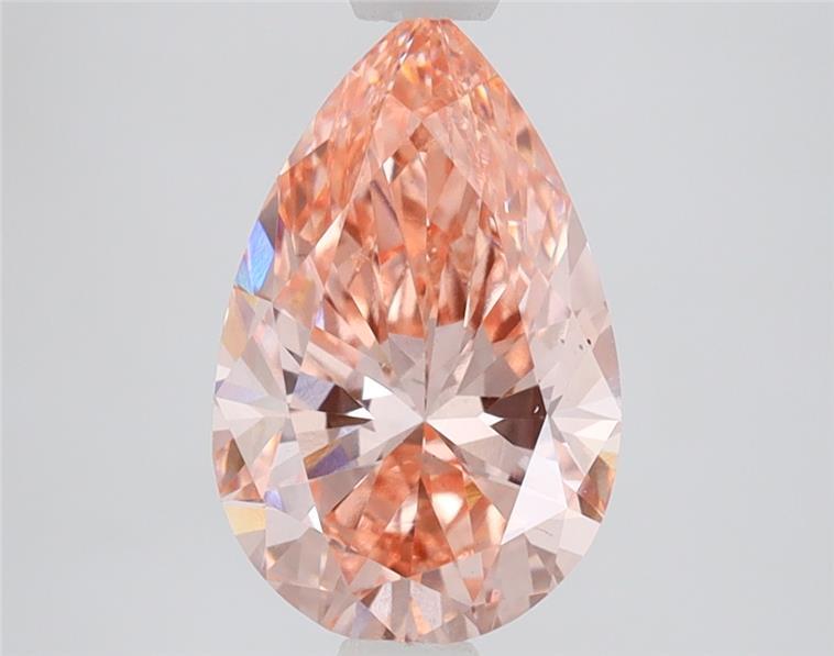 2.07 Carat Pear Lab Diamond with  Cut Diamond in 14KT  view 1
