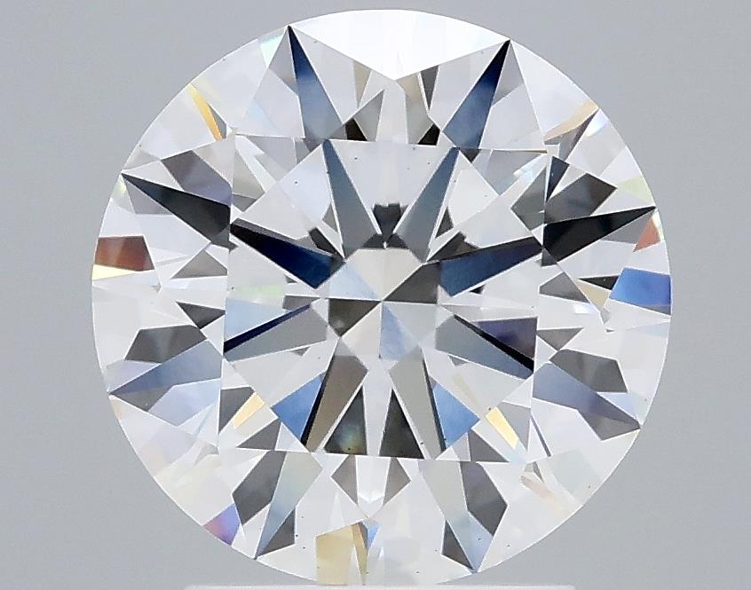 2.6 Carat Round Lab Diamond with  Cut Diamond in 14KT  view 1
