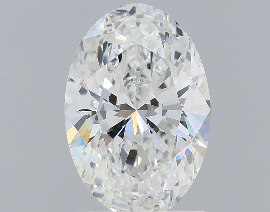1.54 Carat Oval Lab Diamond with  Cut Diamond in 14KT  view 1
