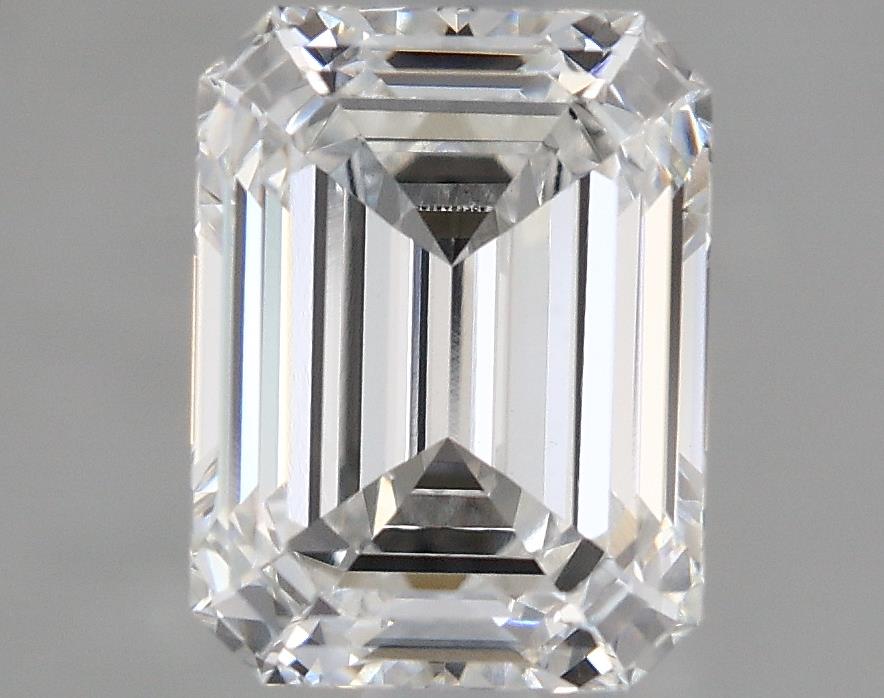 2.05 Carat Emerald Lab Diamond with  Cut Diamond in 14KT  view 1
