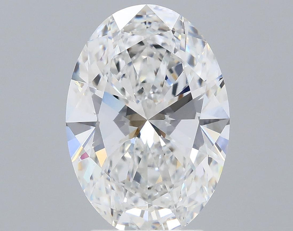 3.09 Carat Oval Lab Diamond with  Cut Diamond in 14KT  view 1
