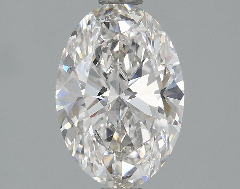 1.56 Carat Oval Lab Diamond with  Cut Diamond in 14KT  view 1
