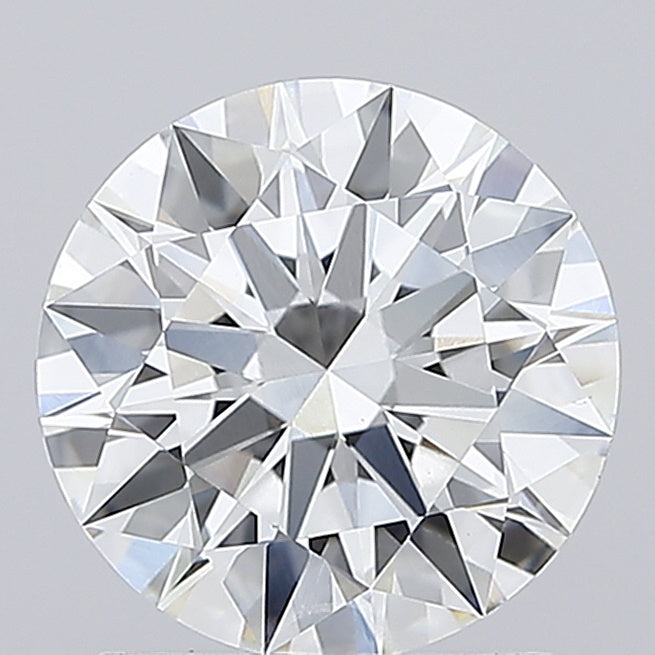 2.51 Carat Round Lab Diamond with  Cut Diamond in 14KT  view 1

