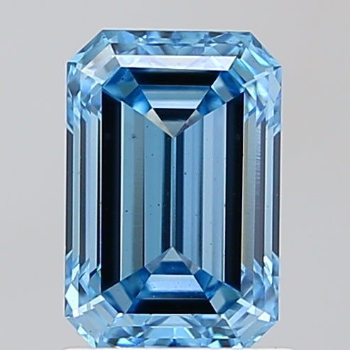 1.51 Carat Emerald Lab Diamond with  Cut Diamond in 14KT  view 1
