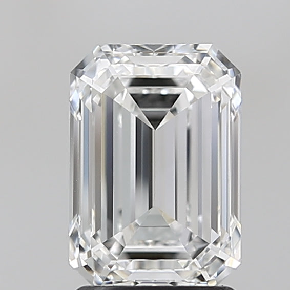 2.15 Carat Emerald Lab Diamond with  Cut Diamond in 14KT  view 1

